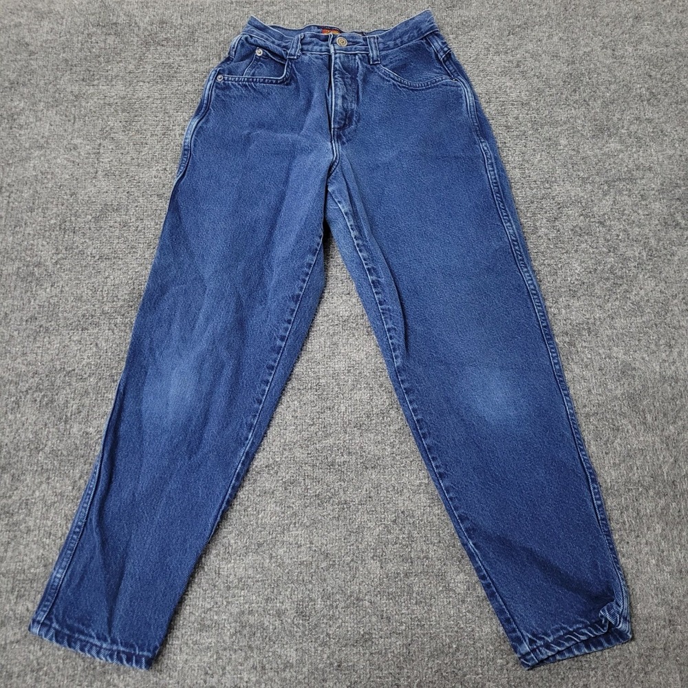Bonjour Jeans Womens Size 6P Blue High Waisted Tapered Leg Denim Vintage 90s